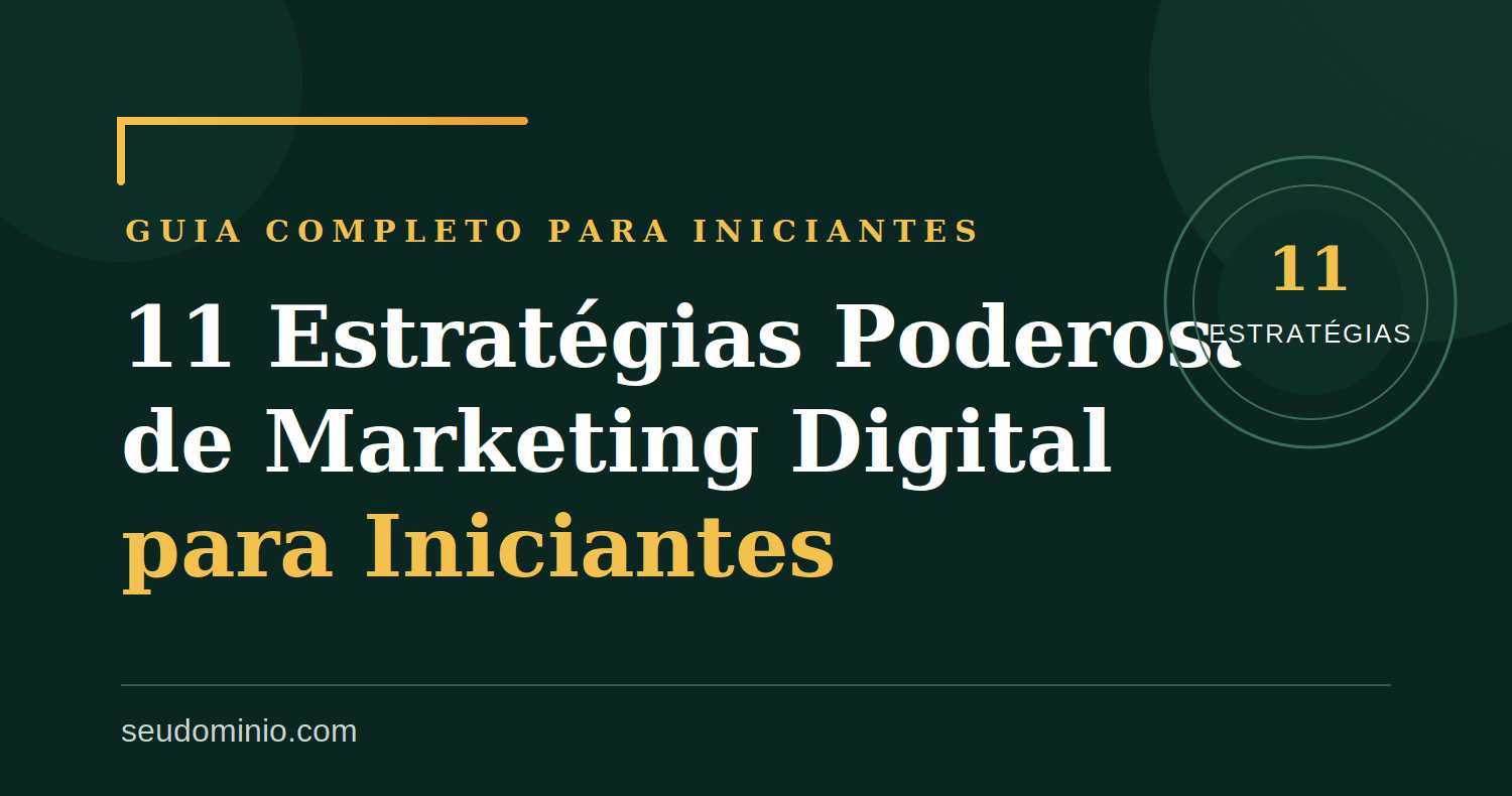 Guia de marketing digital para iniciantes com 11 estratégias comprovadas
